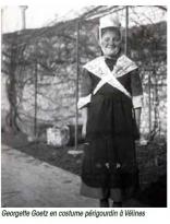 Georgette Goetz en costume périgourdin